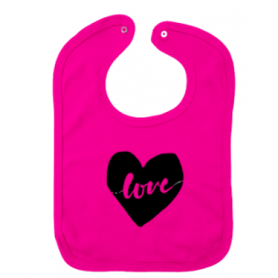 Slabbetje druknoopje "Love" Slabbetje druknoopje "Love"